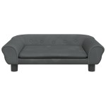 vidaXL Canapea pentru copii, gri închis, 70x45x26 cm, catifea vidaXL Canapea pentru copii, gri închis, 70x45x26 cm, catifea