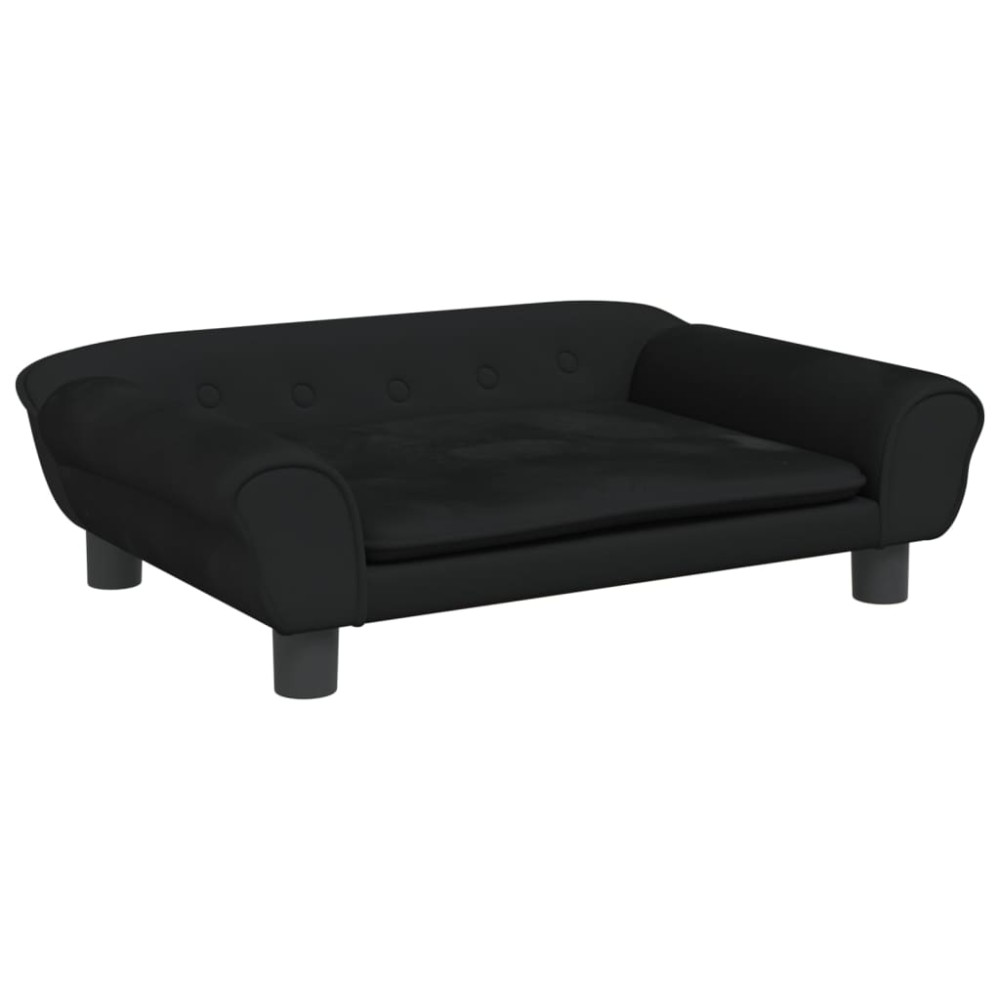 vidaXL Canapea pentru copii, negru, 70x45x26 cm, catifea