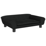 vidaXL Canapea pentru copii, negru, 70x45x26 cm, catifea