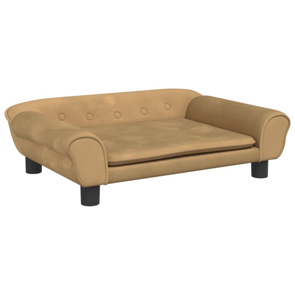 vidaXL Canapea pentru copii, maro, 70x45x26 cm, catifea