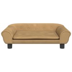 vidaXL Canapea pentru copii, maro, 70x45x26 cm, catifea vidaXL Canapea pentru copii, maro, 70x45x26 cm, catifea