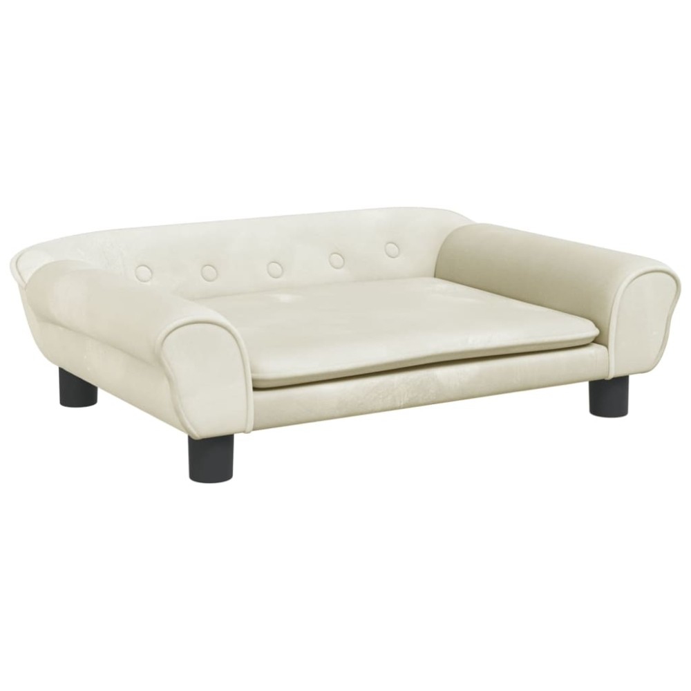 vidaXL Canapea pentru copii, crem, 70x45x26 cm, catifea