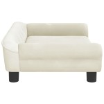 vidaXL Canapea pentru copii, crem, 70x45x26 cm, catifea