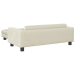 vidaXL Canapea pentru copii cu taburet crem 100x50x30 cm catifea vidaXL Canapea pentru copii cu taburet crem 100x50x30 cm catifea