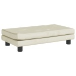 vidaXL Canapea pentru copii cu taburet crem 100x50x30 cm catifea vidaXL Canapea pentru copii cu taburet crem 100x50x30 cm catifea