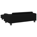 vidaXL Canapea copii cu taburet negru 100x50x30cm piele ecologică vidaXL Canapea copii cu taburet negru 100x50x30cm piele ecologică