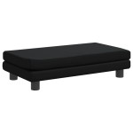 vidaXL Canapea copii cu taburet negru 100x50x30cm piele ecologică vidaXL Canapea copii cu taburet negru 100x50x30cm piele ecologică