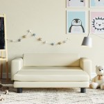 vidaXL Canapea copii cu taburet crem 100x50x30cm piele ecologică vidaXL Canapea copii cu taburet crem 100x50x30cm piele ecologică