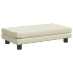 vidaXL Canapea copii cu taburet crem 100x50x30cm piele ecologică vidaXL Canapea copii cu taburet crem 100x50x30cm piele ecologică