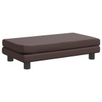 vidaXL Canapea copii cu taburet maro 100x50x30cm piele ecologică vidaXL Canapea copii cu taburet maro 100x50x30cm piele ecologică