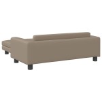 vidaXL Canapea copii cu taburet cappuccino 100x50x30cm piele ecologică vidaXL Canapea copii cu taburet cappuccino 100x50x30cm piele ecologică