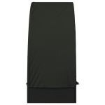 vidaXL Șezlong cu acoperiș rotund, negru, 211x57x140 cm, poliratan