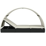 vidaXL Șezlong 2 pers. acoperiș rotund negru 211x112x140 cm poliratan vidaXL Șezlong 2 pers. acoperiș rotund negru 211x112x140 cm poliratan