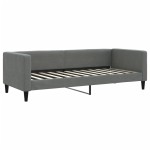 vidaXL Pat de zi cu saltea, gri închis, 80x200 cm, textil