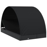 vidaXL Șezlong 2 pers. acoperiș rotund negru 211x112x140 cm poliratan vidaXL Șezlong 2 pers. acoperiș rotund negru 211x112x140 cm poliratan