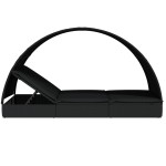 vidaXL Șezlong 2 pers. acoperiș rotund negru 211x112x140 cm poliratan vidaXL Șezlong 2 pers. acoperiș rotund negru 211x112x140 cm poliratan
