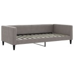 vidaXL Pat de zi cu saltea, gri taupe, 100x200 cm, textil