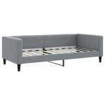 vidaXL Pat de zi cu saltea, gri deschis, 90x190 cm, textil