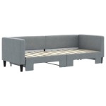 vidaXL Pat de zi cu extensie, gri deschis, 80x200 cm, textil vidaXL Pat de zi cu extensie, gri deschis, 80x200 cm, textil