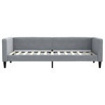 vidaXL Pat de zi cu extensie, gri deschis, 80x200 cm, textil vidaXL Pat de zi cu extensie, gri deschis, 80x200 cm, textil