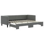 vidaXL Pat de zi cu extensie, gri închis, 80x200 cm, textil vidaXL Pat de zi cu extensie, gri închis, 80x200 cm, textil