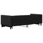 vidaXL Pat de zi cu extensie, negru, 80x200 cm, textil vidaXL Pat de zi cu extensie, negru, 80x200 cm, textil