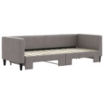 vidaXL Pat de zi cu extensie, gri taupe, 80x200 cm, textil vidaXL Pat de zi cu extensie, gri taupe, 80x200 cm, textil