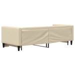 vidaXL Pat de zi cu extensie, crem, 80x200 cm, textil