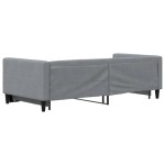 vidaXL Pat de zi cu extensie, gri deschis, 90x200 cm, textil vidaXL Pat de zi cu extensie, gri deschis, 90x200 cm, textil