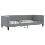 vidaXL Pat de zi cu extensie, gri deschis, 90x200 cm, textil vidaXL Pat de zi cu extensie, gri deschis, 90x200 cm, textil