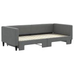 vidaXL Pat de zi cu extensie, gri închis, 90x200 cm, textil vidaXL Pat de zi cu extensie, gri închis, 90x200 cm, textil