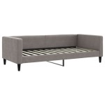 vidaXL Pat de zi cu extensie, gri taupe, 90x200 cm, textil