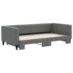 vidaXL Pat de zi cu extensie, gri închis, 100x200 cm, textil vidaXL Pat de zi cu extensie, gri închis, 100x200 cm, textil