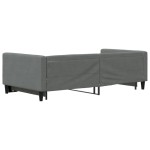 vidaXL Pat de zi cu extensie, gri închis, 100x200 cm, textil vidaXL Pat de zi cu extensie, gri închis, 100x200 cm, textil