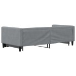 vidaXL Pat de zi cu extensie, gri deschis, 90x190 cm, textil vidaXL Pat de zi cu extensie, gri deschis, 90x190 cm, textil