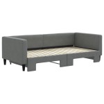 vidaXL Pat de zi cu extensie, gri închis, 90x190 cm, textil vidaXL Pat de zi cu extensie, gri închis, 90x190 cm, textil