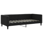 vidaXL Pat de zi cu extensie, negru, 90x190 cm, textil vidaXL Pat de zi cu extensie, negru, 90x190 cm, textil