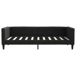 vidaXL Pat de zi cu extensie, negru, 90x190 cm, textil vidaXL Pat de zi cu extensie, negru, 90x190 cm, textil