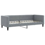 vidaXL Pat de zi cu extensie și saltele, gri deschis, 80x200 cm textil vidaXL Pat de zi cu extensie și saltele, gri deschis, 80x200 cm textil