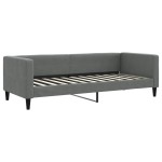 vidaXL Pat de zi cu extensie și saltele, gri închis, 80x200 cm, textil