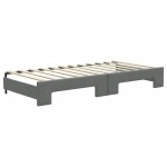 vidaXL Pat de zi cu extensie și saltele, gri închis, 90x200 cm, textil vidaXL Pat de zi cu extensie și saltele, gri închis, 90x200 cm, textil