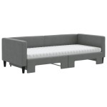 vidaXL Pat de zi cu extensie și saltele, gri închis, 90x190 cm, textil vidaXL Pat de zi cu extensie și saltele, gri închis, 90x190 cm, textil