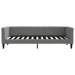 vidaXL Pat de zi cu extensie și sertare, gri închis, 80x200 cm textil