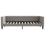 vidaXL Pat de zi cu extensie și sertare, gri taupe, 80x200 cm, textil