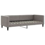 vidaXL Pat de zi cu extensie și sertare, gri taupe, 80x200 cm, textil