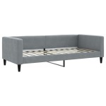 vidaXL Pat de zi cu extensie și sertare, gri deschis 100x200 cm textil vidaXL Pat de zi cu extensie și sertare, gri deschis 100x200 cm textil