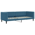 vidaXL Pat de zi cu saltea, albastru, 80x200 cm, catifea