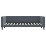 vidaXL Pat de zi cu saltea, gri închis, 80x200 cm, catifea