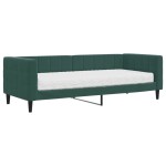 vidaXL Pat de zi cu saltea, verde închis, 80x200 cm, catifea