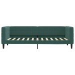 vidaXL Pat de zi cu saltea, verde închis, 80x200 cm, catifea
